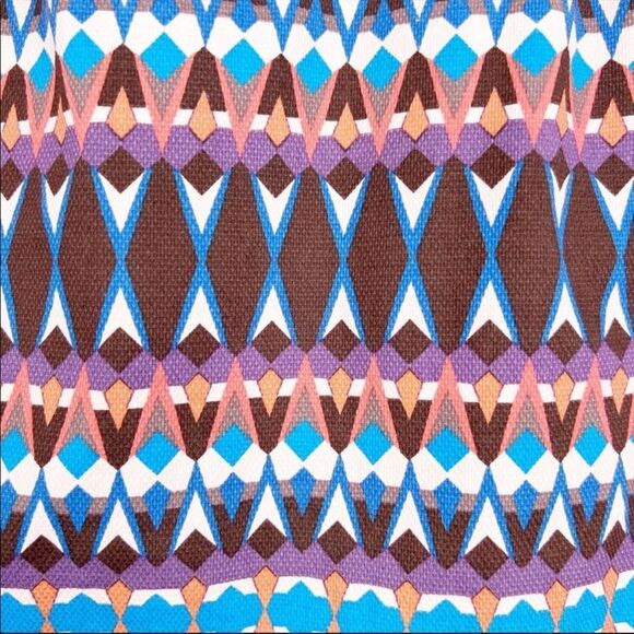 J. Crew Salon Geometric Boho Mini Skirt, Size 0 - Picture 5 of 13